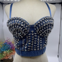 Luxury Rhinestone Corsets Sexy Lingeries Woman Tops Fashionable Clothing
