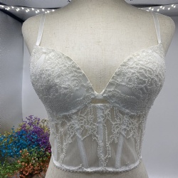 Top Quality Lace Corset Tank Crop Bra Top Garments Woman Bustier